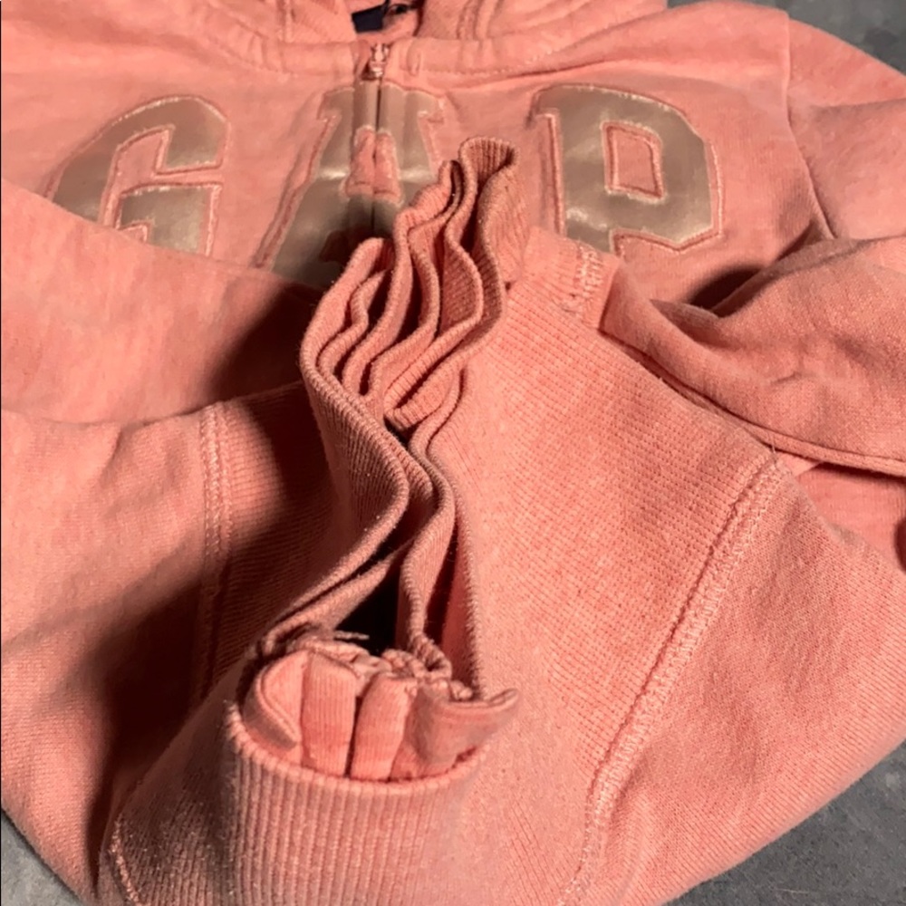 π 3 for $15 π - Gap Distressed Zip Up Hoodie Pink size Small - Picture 11 of 16